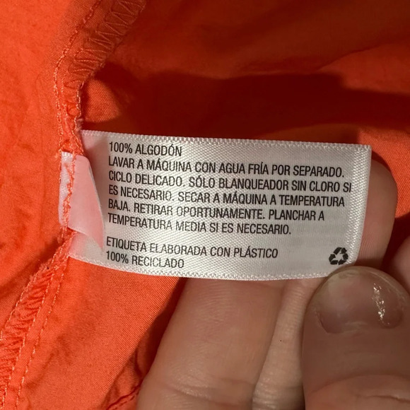 Coral Pink Women Sundress Dress L Pleated Ruffle Sleeveless Square Neck #1469 - Picture 7 of 7